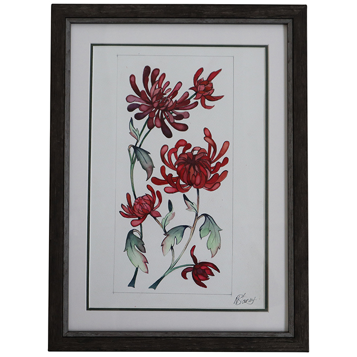 Chrysanthemum - Plaque + Watercolour